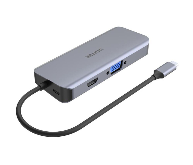 UNITEK USB-C - 3x USB 3.1, HDMI, RJ-45, SD, PD100W D1026B - 587851 - zdjęcie 2